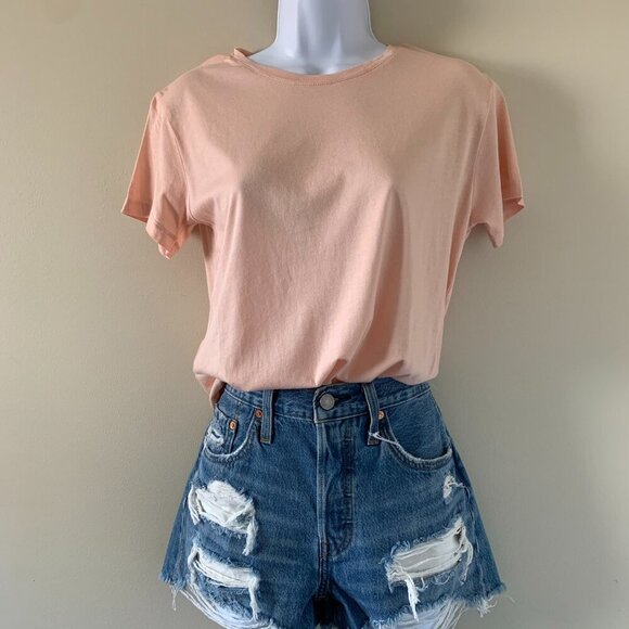 Aritzia Sunday Best Women's T-shirt Short sleeve crew neck Pink Size XS - Picture 3 of 12